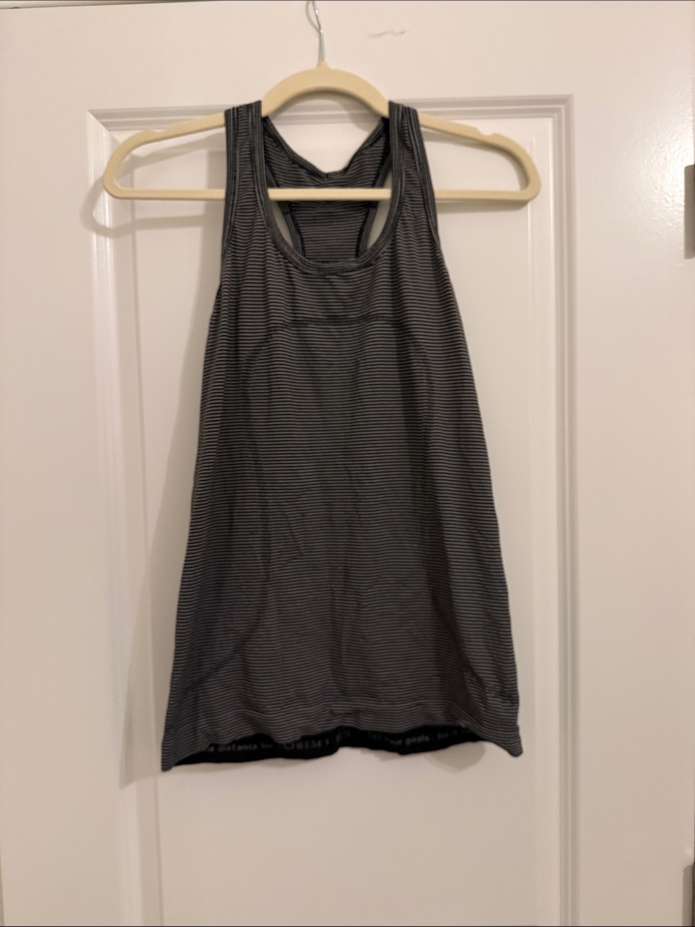 lululemon athletica Striped Racerback Tank - Black & Gray